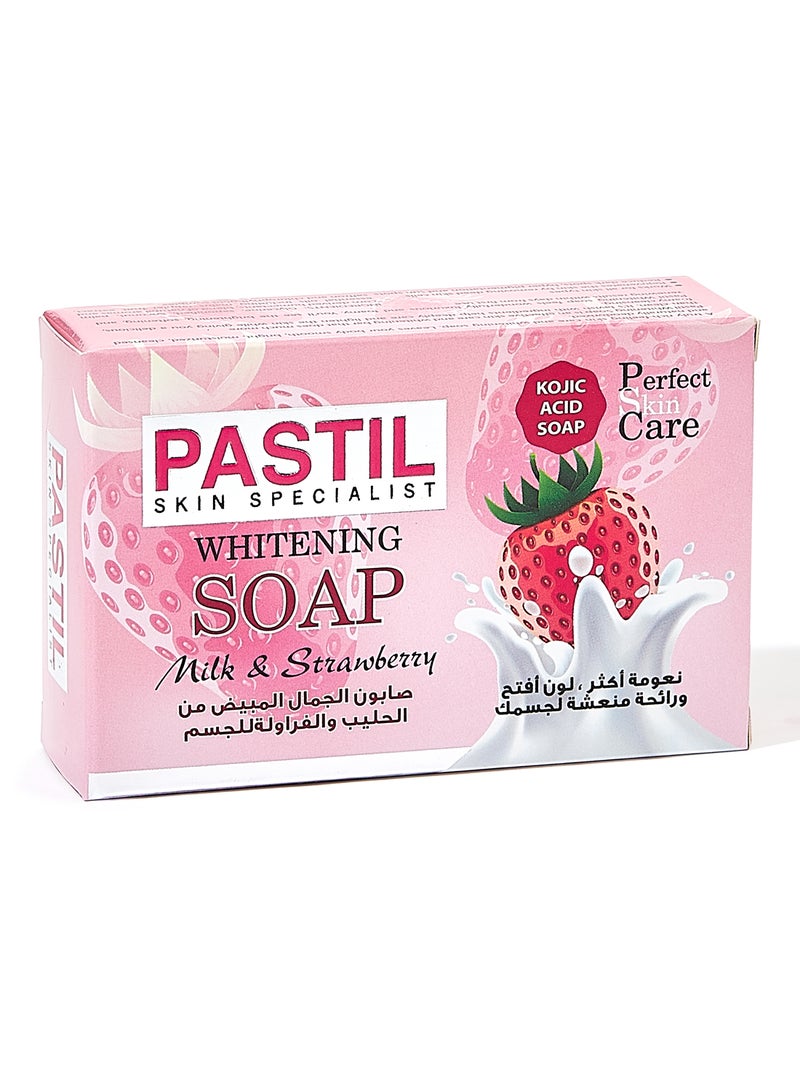 Pastil Whitening Strawberry Soap White 125grams - Image 1