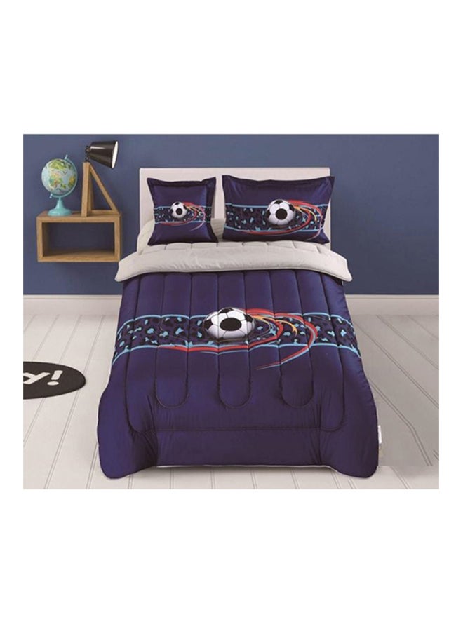 4-Piece Football Printed Comforter Set Fabric Purple/White/Red Single - v1591285821/N38504458A_1