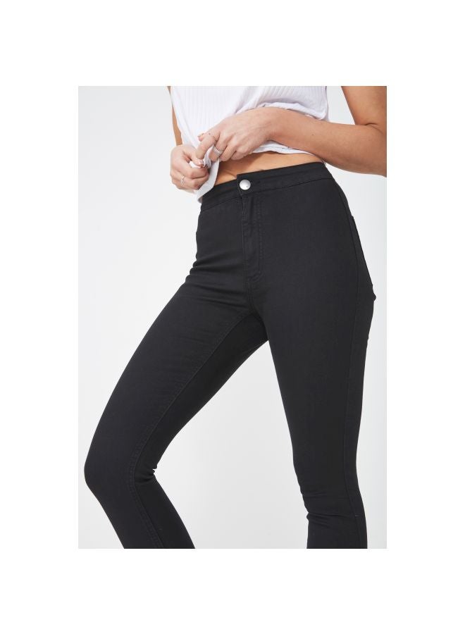 Cotton On - High Rise Capri Jeggings Black - Image 1