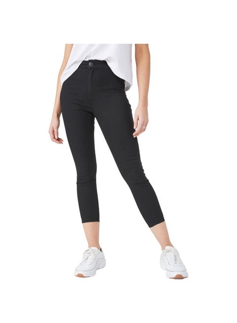 High Rise Capri Jeggings Black