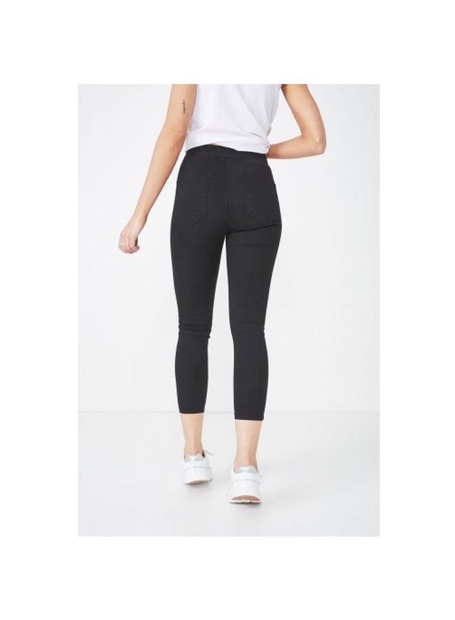 Cotton On - High Rise Capri Jeggings Black - Image 1