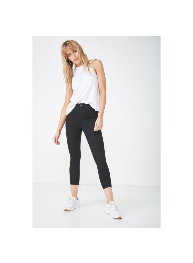 Cotton On - High Rise Capri Jeggings Black - Image 1