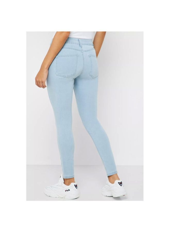 Cotton On Mid Rise Jeggings Bleach Blue  - Image 2