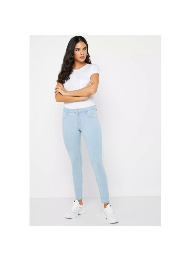 Cotton On Mid Rise Jeggings Bleach Blue  - Image 4