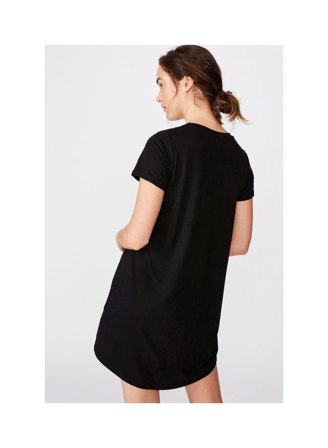 Cotton On - Tina Short Sleeves Mini Dress Black 2 - Image 1