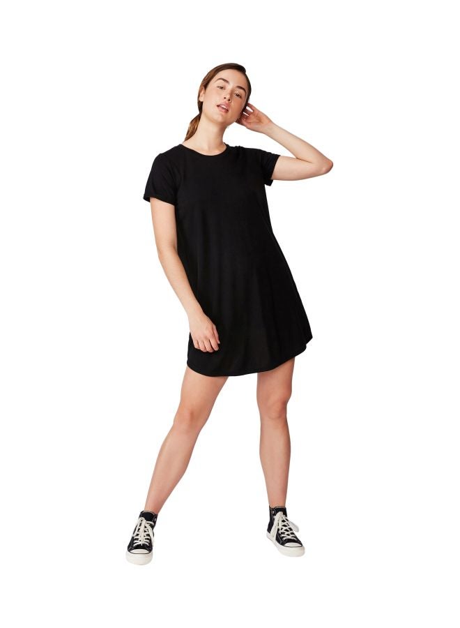 Cotton On - Tina Short Sleeves Mini Dress Black 2 - Image 1
