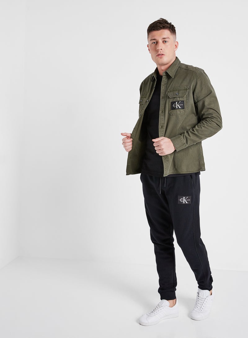 Calvin Klein Jeans - Twill Utility Long Sleeve Overshirt Olive - Image 1