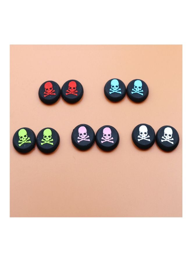 كول بيبي أغطية حماية واقية بطبعة جمجمة لمقابض ذراع تحكم بلايستيشن 4 من 10 قطع - Image 3