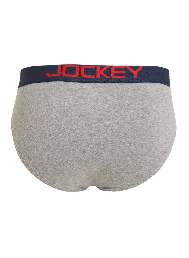 JOCKEY - Contrast Band Briefs Grey Melange - Image 1