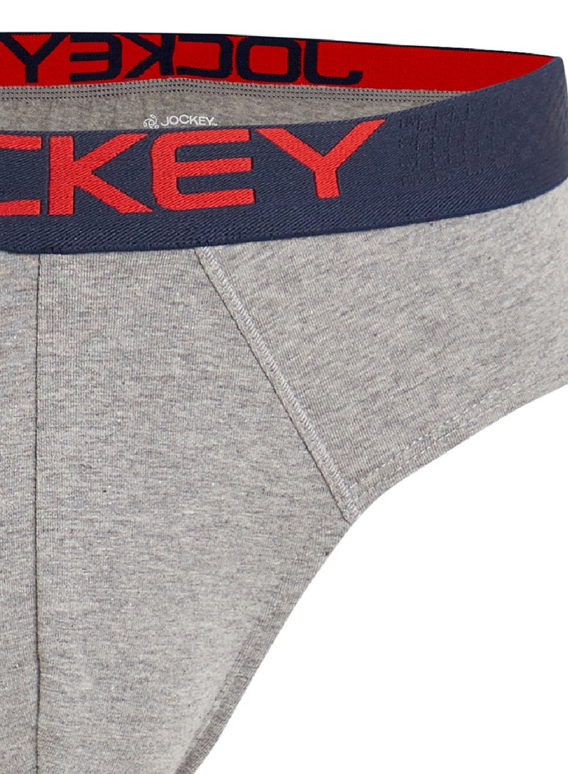JOCKEY - Contrast Band Briefs Grey Melange - Image 1