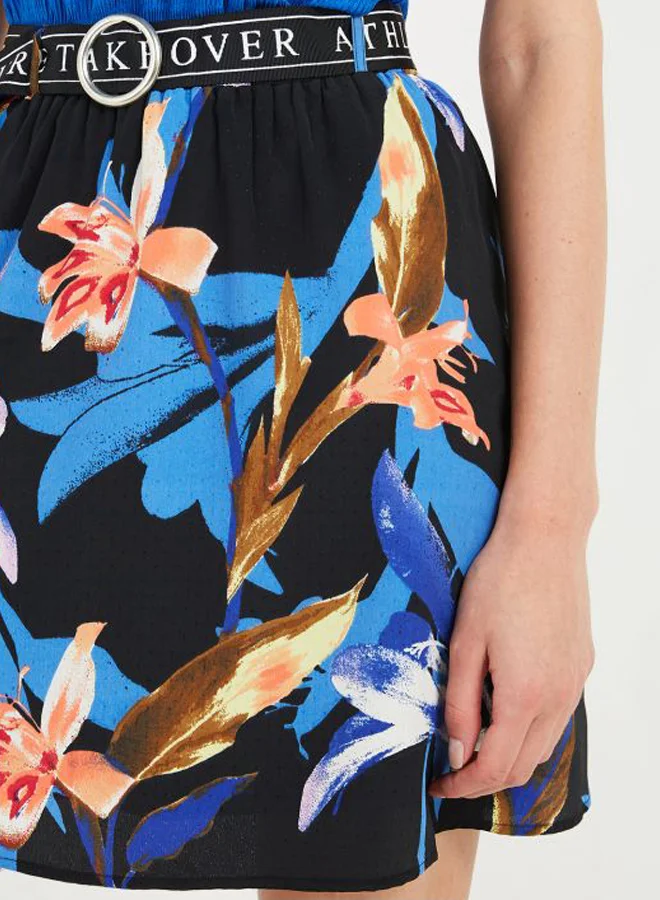 VERO MODA Naia High Waist Skirt Black/Blue