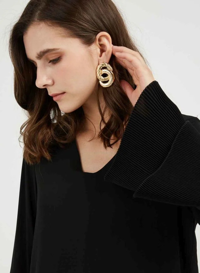 فيرو مودا Bell Sleeve Dress أسود