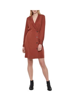 Silky Shirt-Dress Henna