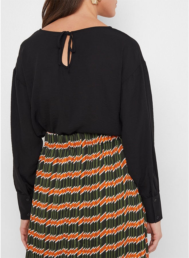 فيرو مودا بلوزة بيسيك بأكمام طويلة أسود - Image 2