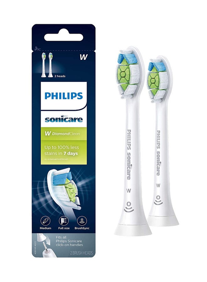 فيليبس مجموعة رؤوس بديلة لفرشاة الأسنان سوني كير من قطعتين أبيض - Image 1