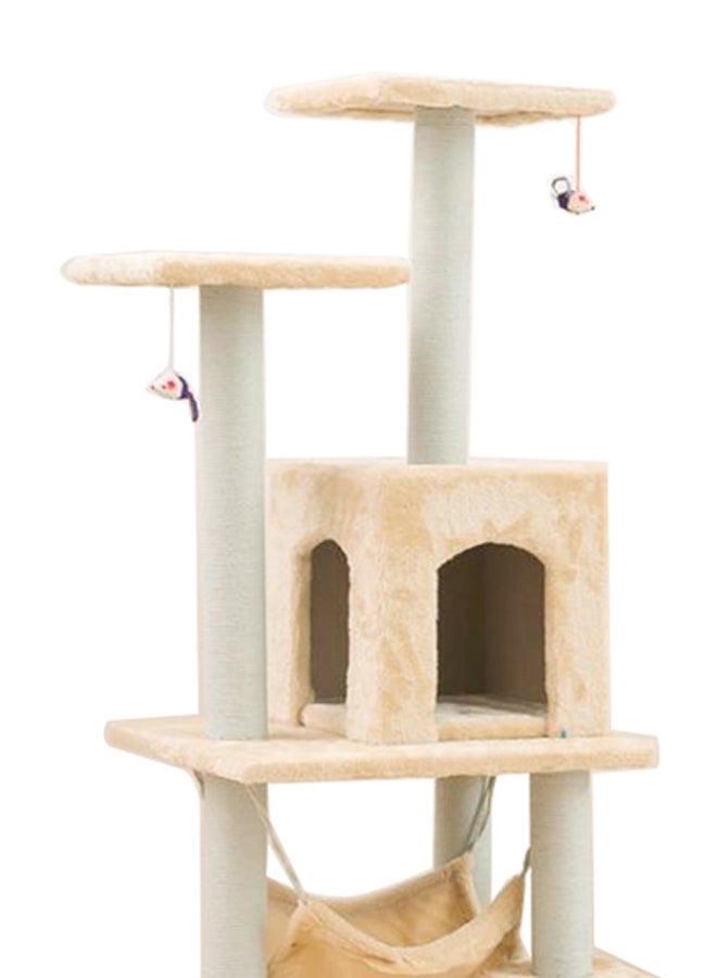 سيمو منزل للقطة بتصميم برجي على شكل شجرة بيج / رمادي 125Ø³Ù†ØªÙŠÙ…ØªØ± - Image 2