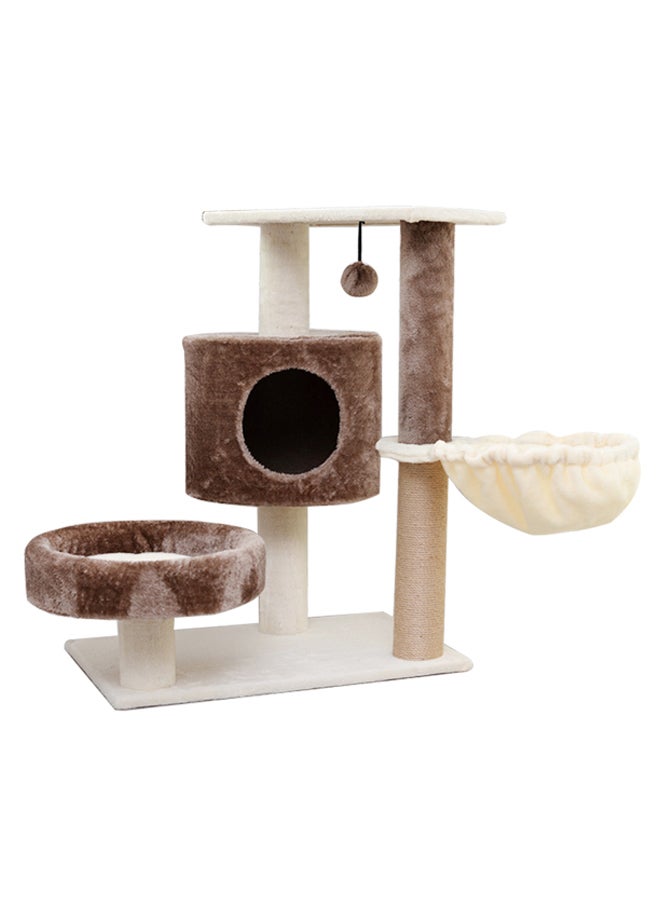 Seemo Cat Tree Tower House Beige/Brown 75centimeter - Image 1