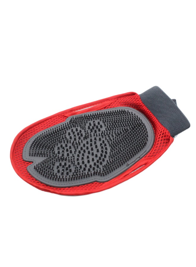 Pet Hair Remover Glove Red/Grey - Image 1