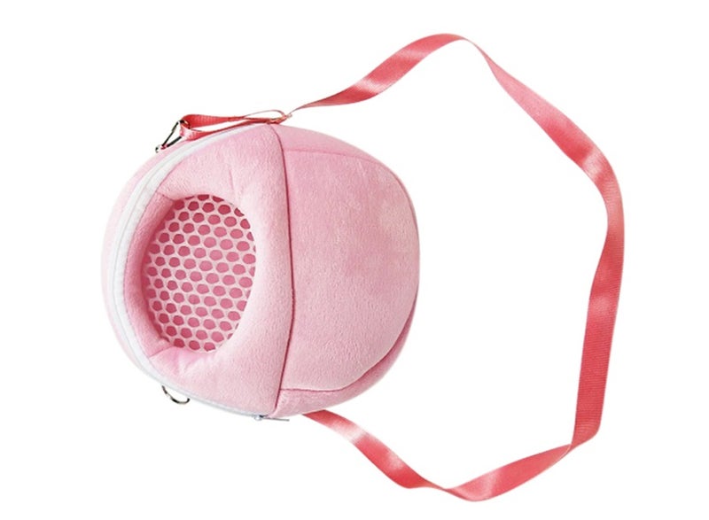 حقيبة حمل جيدة التهوية للهامستر بالأماكن المفتوحة وردي L - Image 2