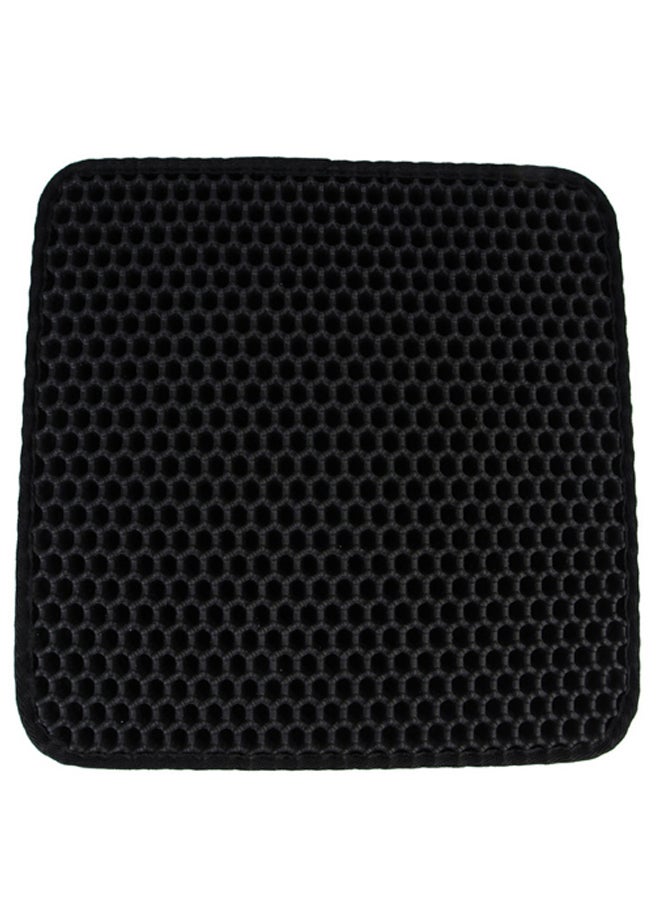 Foldable Double Layer Cat Litter Mat Black 30 x 30cm - Image 1