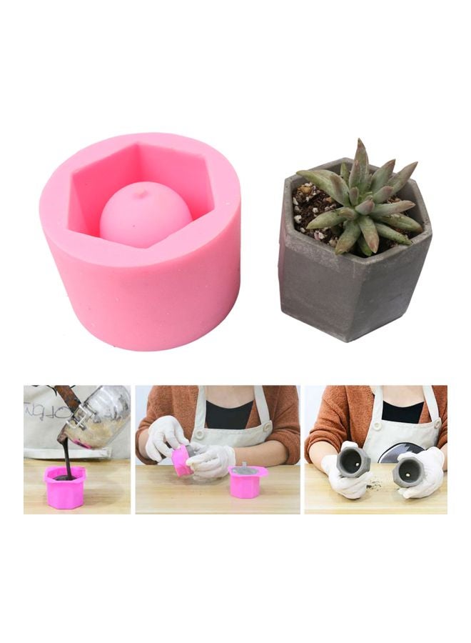 فيس مايل قالب زراعة من السيليكون وردي 14x14x9سم - Image 5