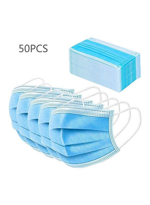 50-Piece 3 Layers Disposable Face Mask