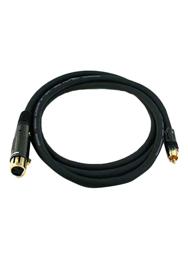 Monoprice Premier Series 16AWG XLR Female To RCA Male Cable Black  - Image 1