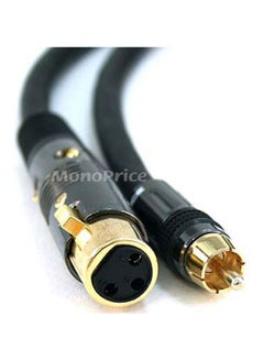Monoprice Premier Series 16AWG XLR Female To RCA Male Cable Black  - Image 2