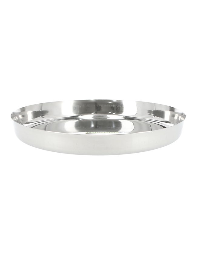 Royalford - Round Thali Plate Silver 14inch - Image 1
