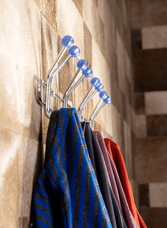 Royalford 4 Hook Metal Hanger Dust-Proof Chrome Plated Iron Chrome  - Image 2
