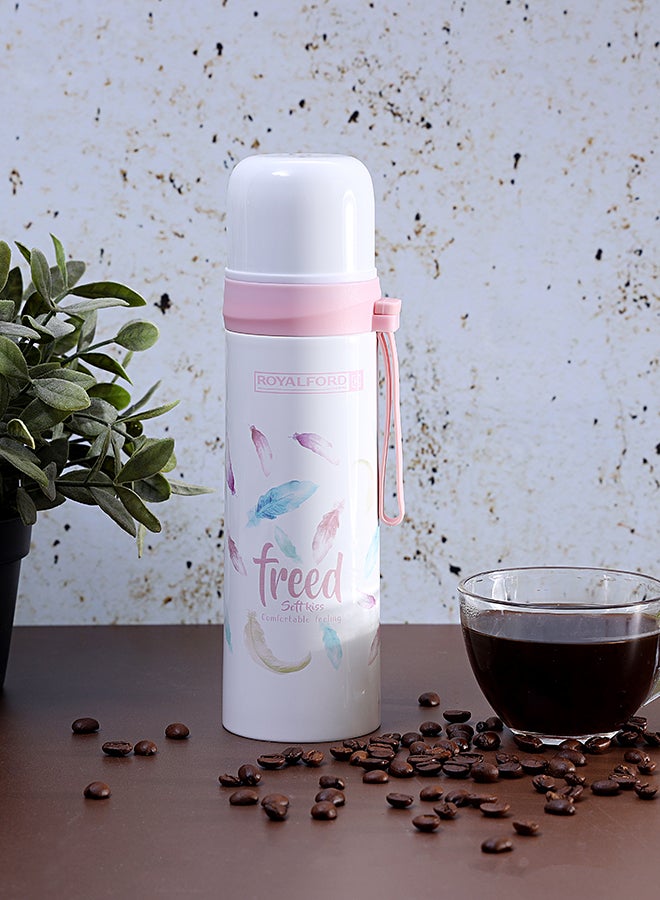 Royalford Vacuum Flask White/Pink  - Image 4