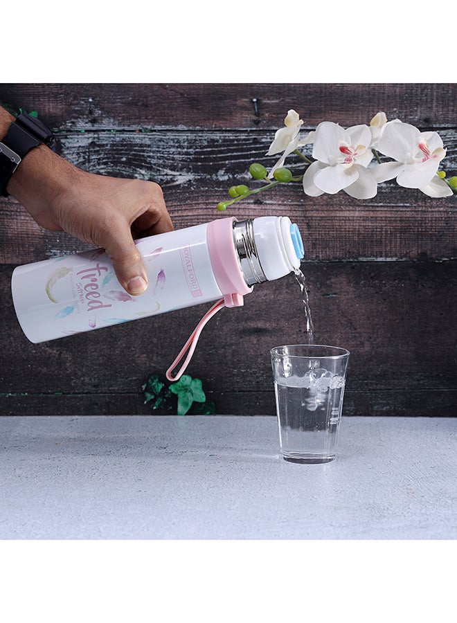 Royalford Vacuum Flask White/Pink  - Image 5