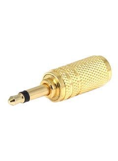 Monoprice 3.5 mm Mono Plug To 3.5 mm Stereo Jack Adapter Gold/Black 