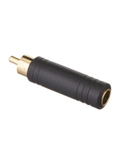 Monoprice 2-Piece Gold Plated RCA Plug To Mono Jack Adapters Black/Gold  - Image 2