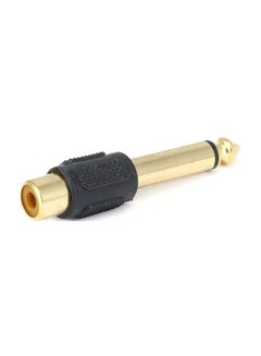 Monoprice 2-Piece Mono Plug To RCA Jack Gold Plated Adapter Gold/Black  - Image 2