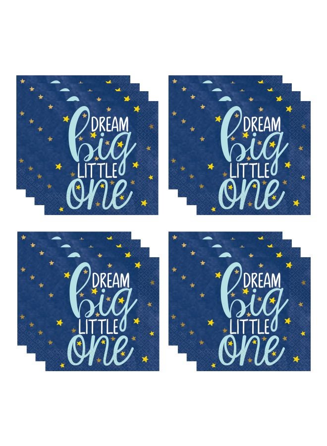 Amscan 16-Piece Twinkle Little Star Beverage Napkins 25x25cm - Image 1