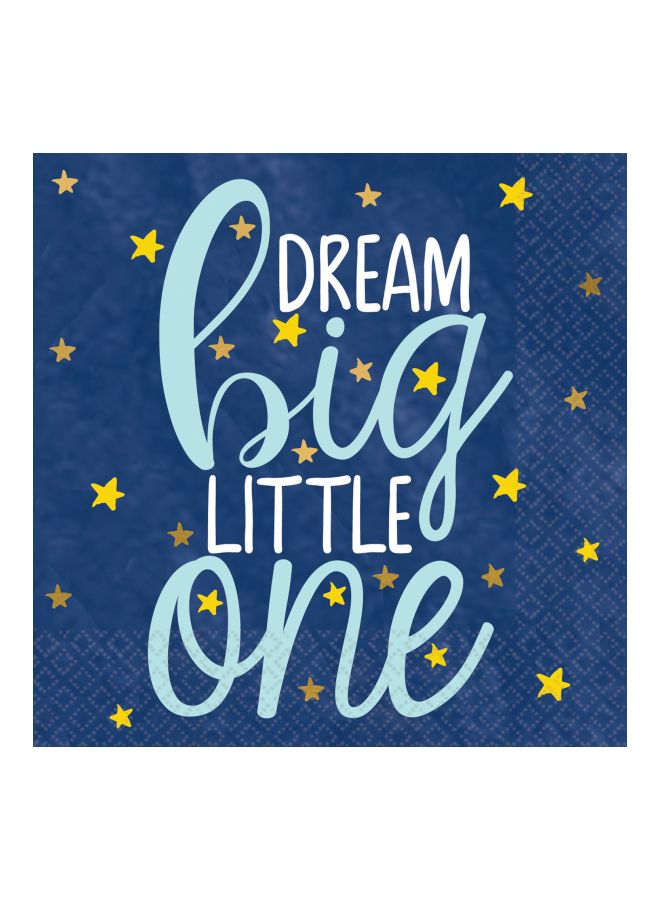 Amscan 16-Piece Twinkle Little Star Beverage Napkins 25x25cm - Image 2