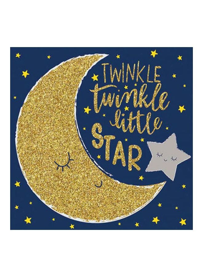 Amscan Twinkle Little Star Standing Square Plate 7.5x7.5inch - Image 2