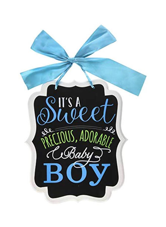 Amscan Baby Themed Ribbon Bow Hanger Sign 36 x 23cm - Image 1