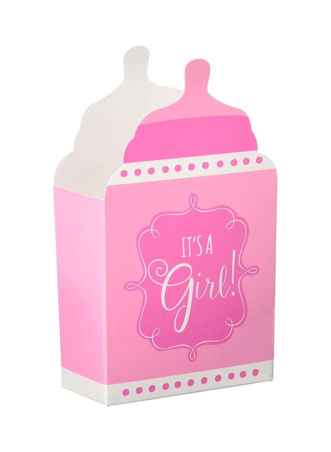 Amscan Baby Shower Girl Bottle Paper Container 12.7x6.99cm - Image 1