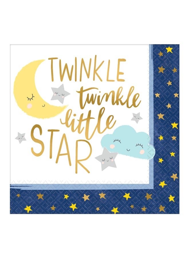 Amscan 16-Piece Twinkle Little Star Lunch Napkin Set - Image 2