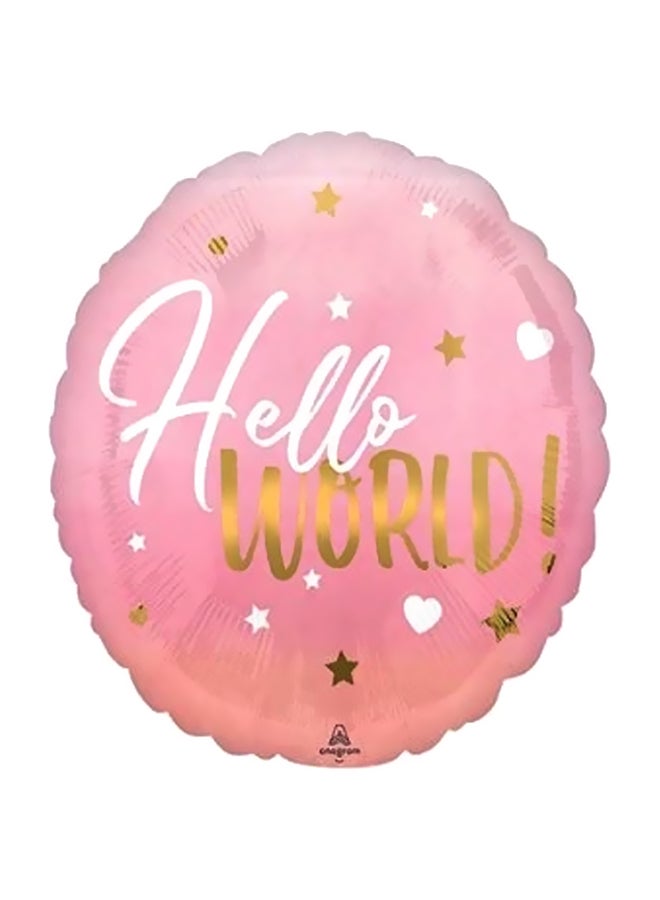 Hello World Foil Balloon 18inch