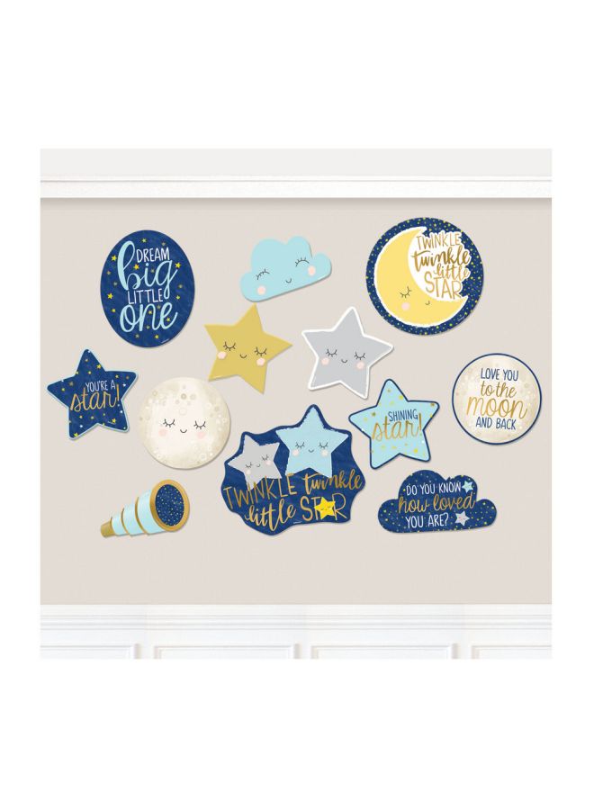 Amscan Twinkle Little Star Cutouts Decorative Stickers 27.9x22.8x17.7cm - Image 1