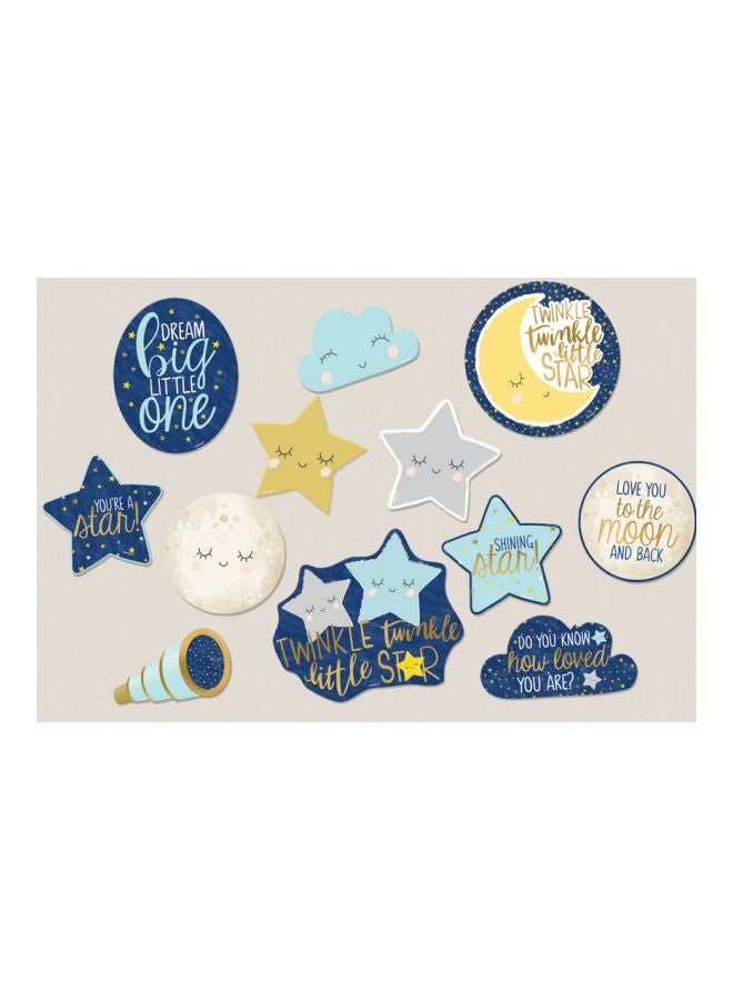 Amscan Twinkle Little Star Cutouts Decorative Stickers 27.9x22.8x17.7cm - Image 2