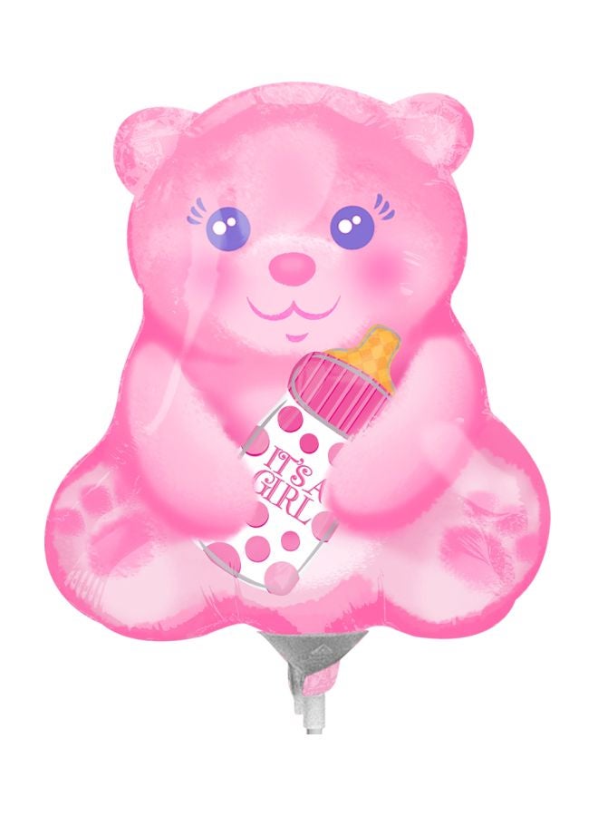 Anagram Bear Shaped It's A Girl Printed Foil Balloon - Image 2