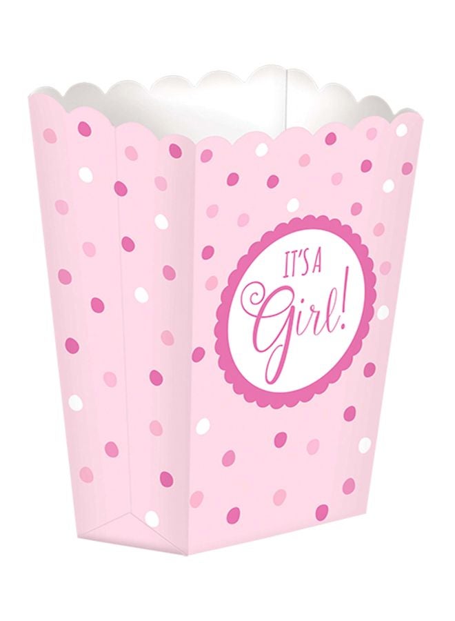 Amscan Its A Girl Paper Popcorn Box 13.34x9.53cm - Image 1