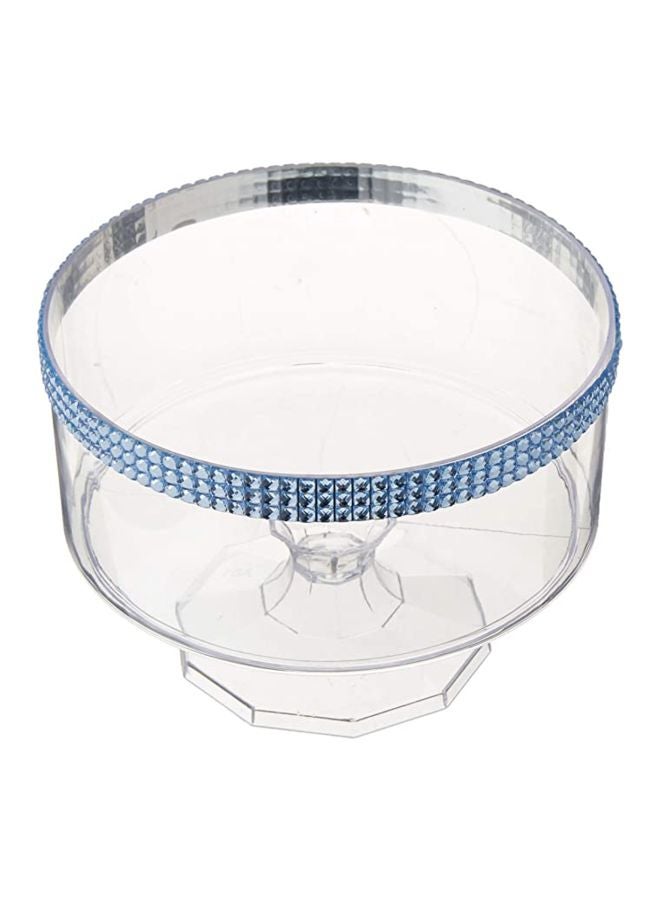 Amscan CLEAR PLASTIC SMALL TRIFLE CONTAINER WITH BLUE GEMS 6.1 x 6.1 x 4.5inch - Image 2