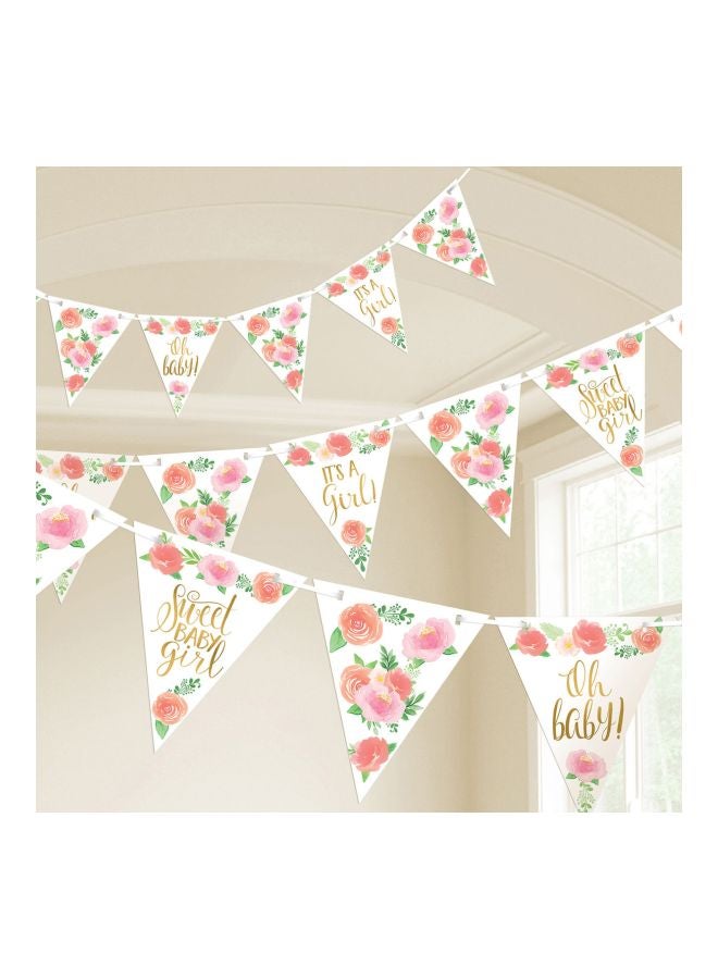 أمسكان لافتة مثلثة الشكل بتصميم زهور 15x7x6بوصة - Image 2