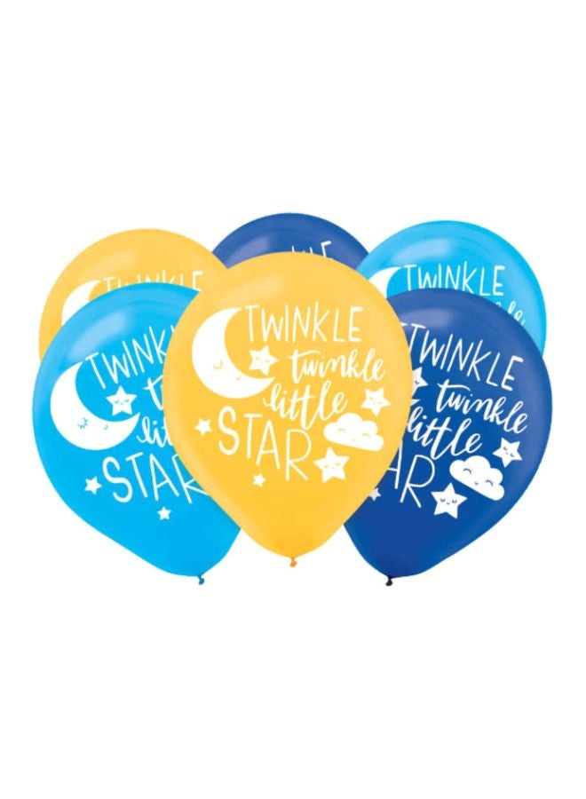 Amscan TWINKLE LITTLE STAR LATEX BALLOON, 12in, 15pcs 12inch - Image 1