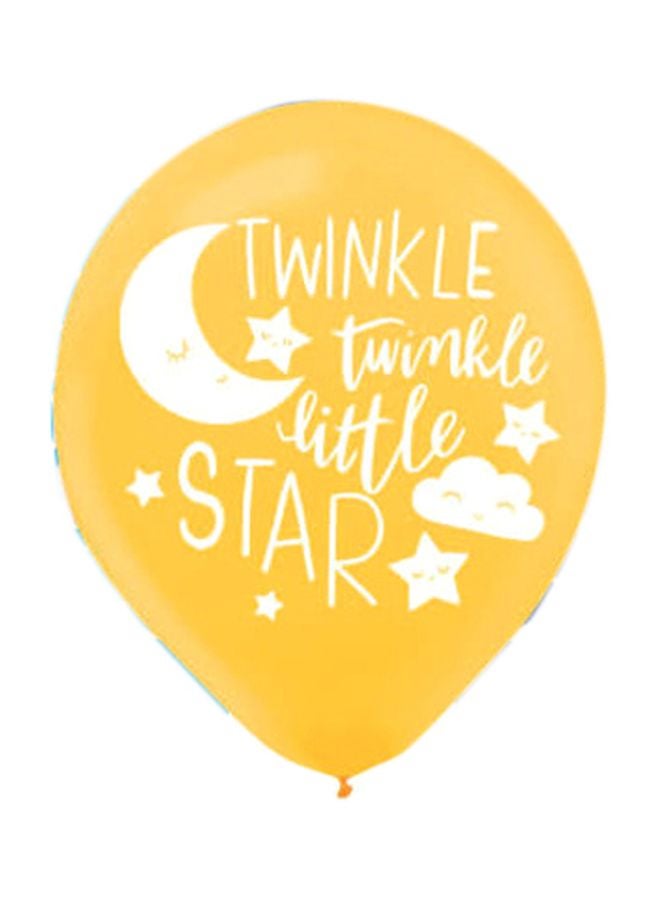 Amscan TWINKLE LITTLE STAR LATEX BALLOON, 12in, 15pcs 12inch - Image 2